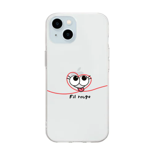 赤い糸 Soft Clear Smartphone Case