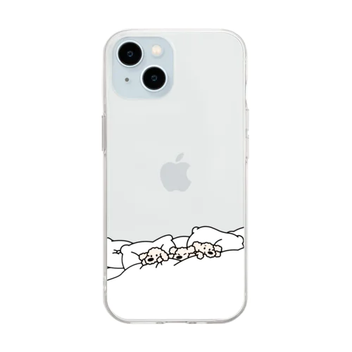 good night (犬) Soft Clear Smartphone Case