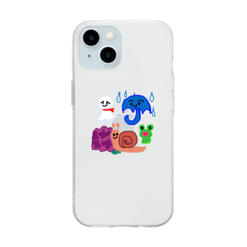 雨の日 Soft Clear Smartphone Case