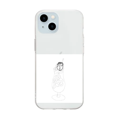 ひげもみあげソーダ夏. Soft Clear Smartphone Case