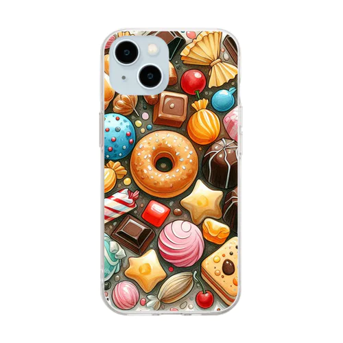 お菓子 Soft Clear Smartphone Case