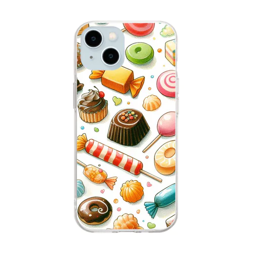 お菓子2 Soft Clear Smartphone Case