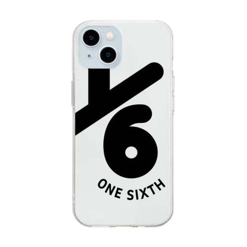 1/6(ONE SIXTH) ロゴグッズ（黒） Soft Clear Smartphone Case