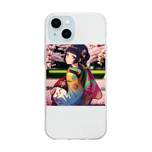 Sakura girl Soft Clear Smartphone Case