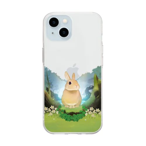 森のうさぎ Soft Clear Smartphone Case