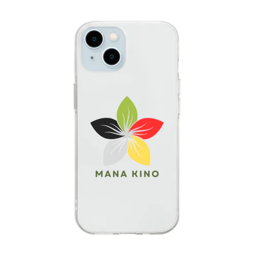 MANA KINO ロゴプルメリア｜MANA KINO Soft Clear Smartphone Case