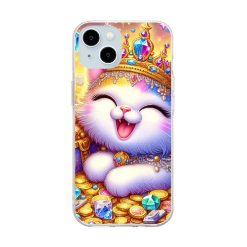 笑いが止まらない猫ちゃん🐈🩷 Soft Clear Smartphone Case