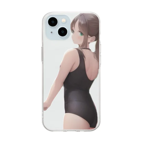 水着少女 Soft Clear Smartphone Case