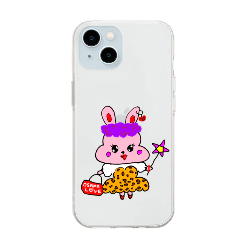 大阪のオバウサちゃん Soft Clear Smartphone Case