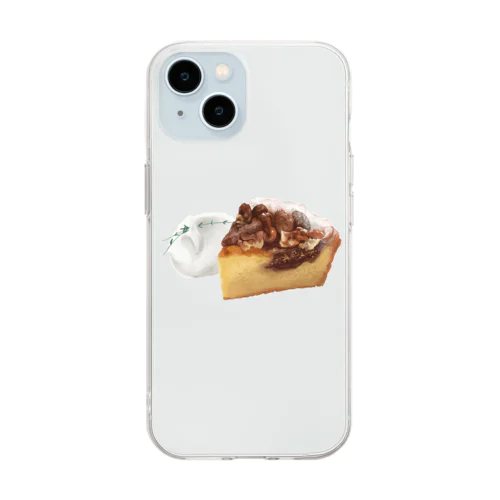 いちじくと胡桃のケーキ Soft Clear Smartphone Case