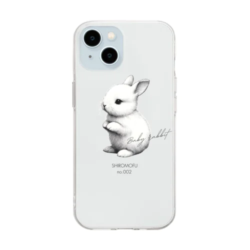 SHIROMOFU no.2 子ウサギ Soft Clear Smartphone Case