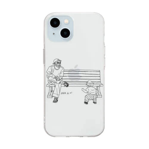 坊主くんと赤ちゃん Soft Clear Smartphone Case