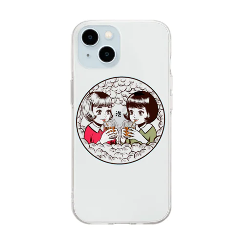 ブクブクシスターズの泡泡祭り Soft Clear Smartphone Case