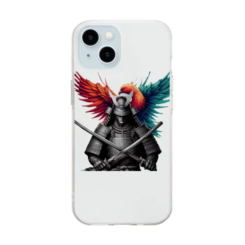 不死鳥と武士 Soft Clear Smartphone Case