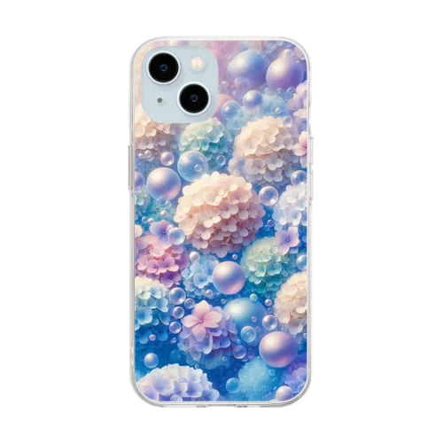 紫陽花 Soft Clear Smartphone Case