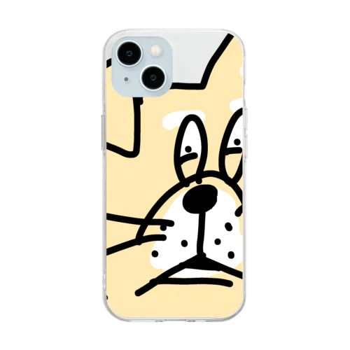 ビビりな番犬くん Soft Clear Smartphone Case