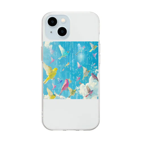 鳥と未来の数式 Soft Clear Smartphone Case