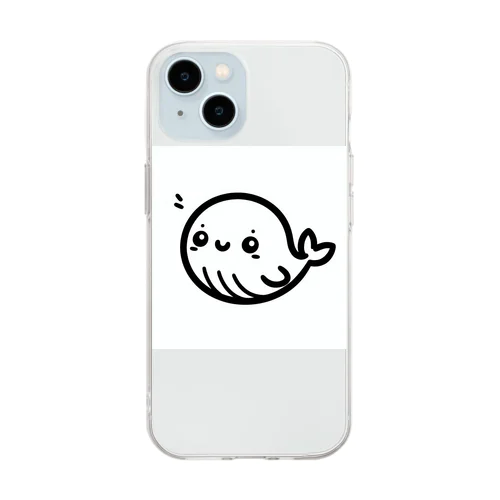 キュートなクジラグッズ Soft Clear Smartphone Case