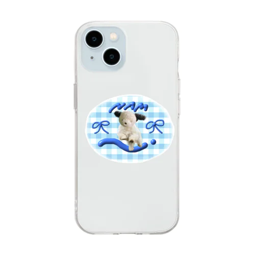 なむ is  a dog. Soft Clear Smartphone Case