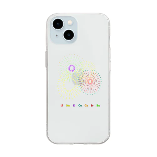 花火de炎色反応 Soft Clear Smartphone Case