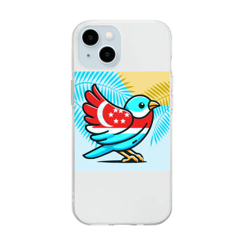 煌めくトロピカルバード🐦️ Soft Clear Smartphone Case