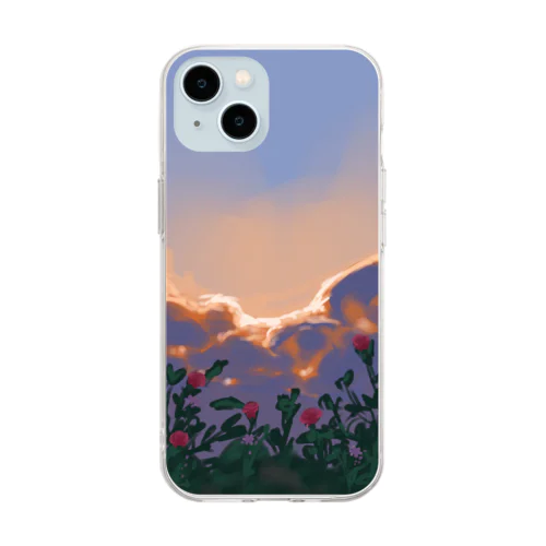 夕焼け Soft Clear Smartphone Case