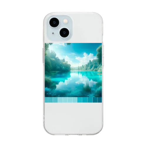  Almost Transparent Blue. Soft Clear Smartphone Case