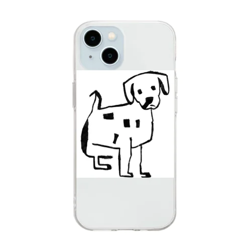 下手くそな犬 Soft Clear Smartphone Case