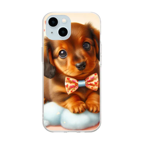 ラブリーミニチュアダックスフンド Soft Clear Smartphone Case