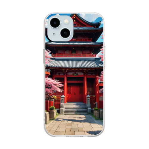 Five-storied Pagoda　五重塔 Soft Clear Smartphone Case