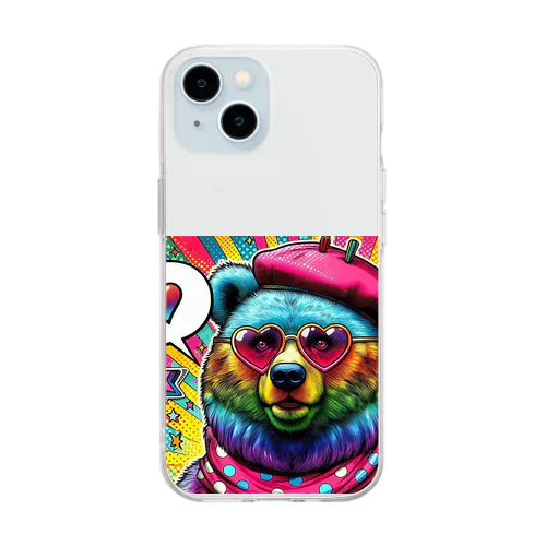 カラフルベアCOLOFUL BEAR ソフトクリアスマホケース