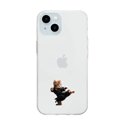 忍法ねこ丸No2 Soft Clear Smartphone Case