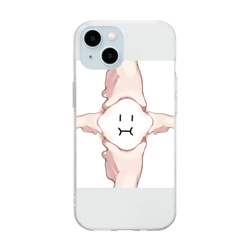 めっちゃ掴まれてる人。 Soft Clear Smartphone Case