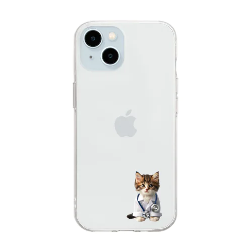 Drねこ丸No1 Soft Clear Smartphone Case