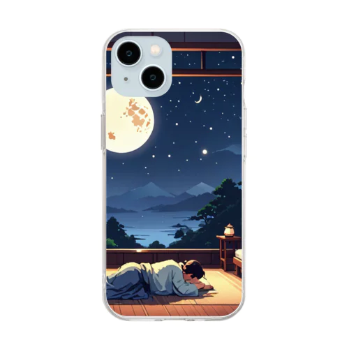 満月の夜 Soft Clear Smartphone Case