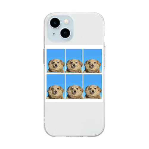 みんななかよし (friendly dogs) Soft Clear Smartphone Case