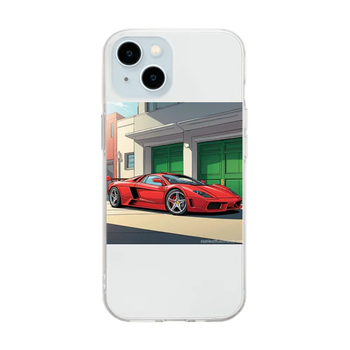 スーパーカー Soft Clear Smartphone Case