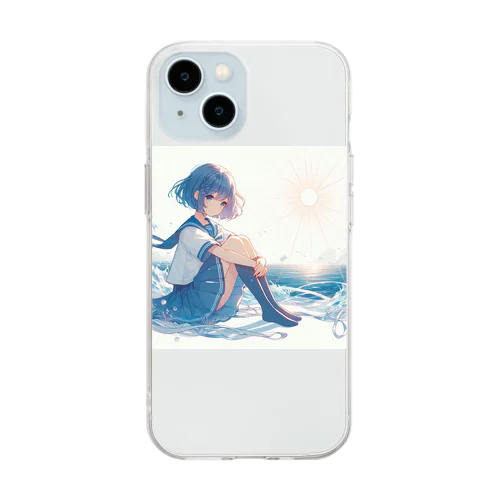 太陽と海 Soft Clear Smartphone Case