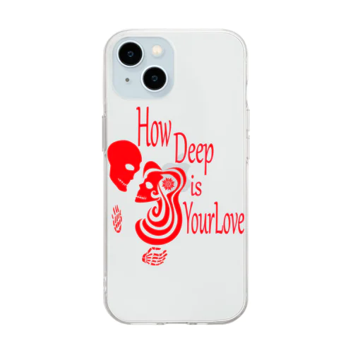 How Deep Is Your Love（赤） Soft Clear Smartphone Case