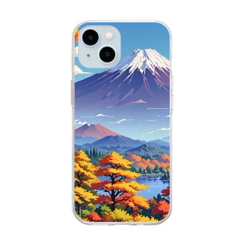 Mount Fuji　富士山(秋) Soft Clear Smartphone Case