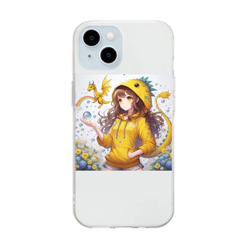 ドラ娘とドラゴン Soft Clear Smartphone Case