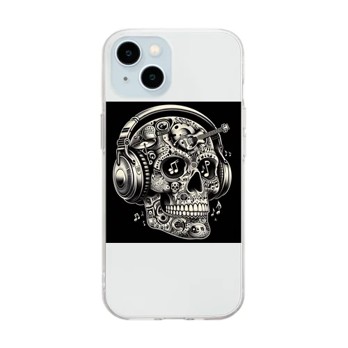 SKULL013 Soft Clear Smartphone Case