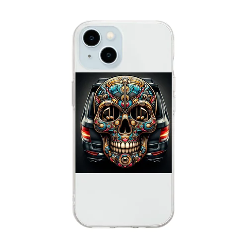 SKULL016 Soft Clear Smartphone Case