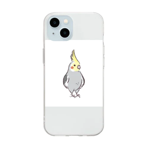 オカメインコRocky Soft Clear Smartphone Case