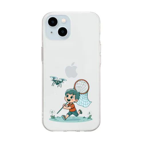 虫取り？ Soft Clear Smartphone Case