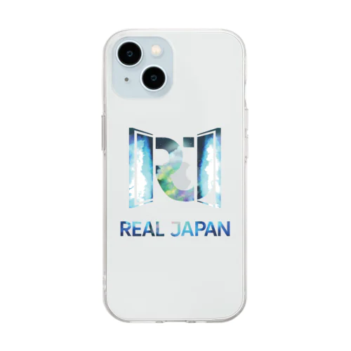 Real JapanロゴTシャツ Soft Clear Smartphone Case