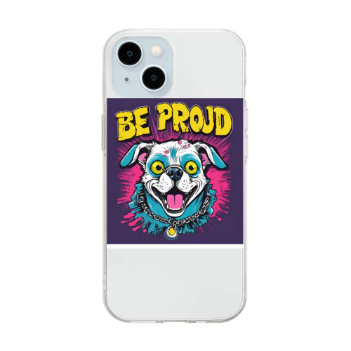Be proudわんちゃんバンドT Soft Clear Smartphone Case