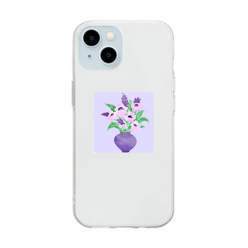 韓国っぽい絵 Soft Clear Smartphone Case