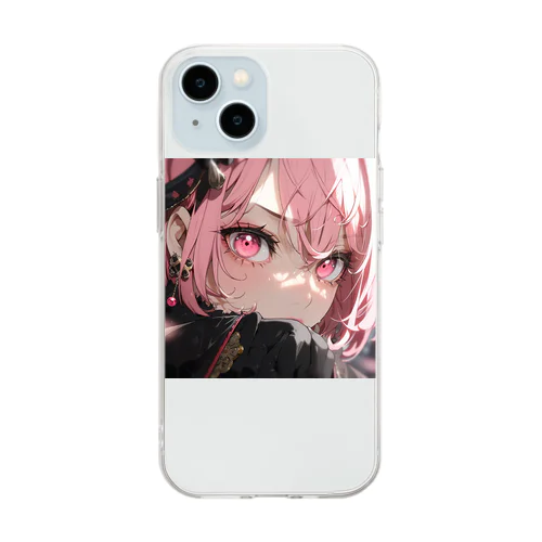 黒服の女王 Soft Clear Smartphone Case