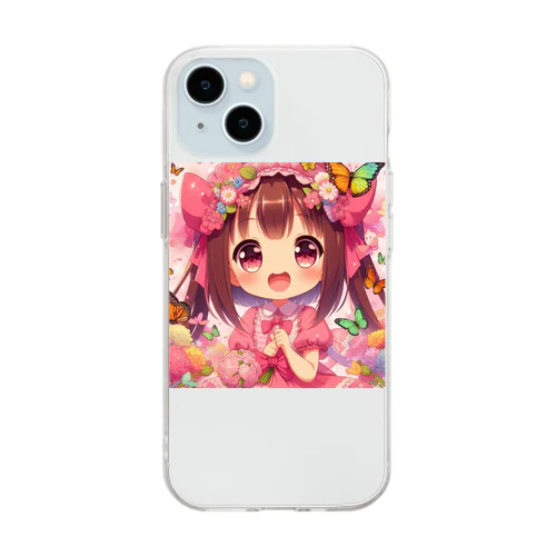 萌え萌えきゅんきゅん Soft Clear Smartphone Case